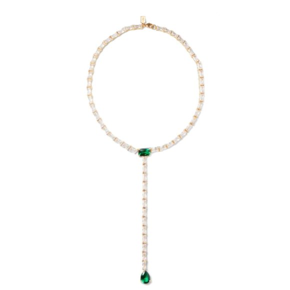 $420 Crystal Haze Boa chain x Rawda Sirius Lariat Necklace in 18kt Gold-plating - Picture 5 of 6